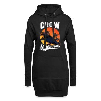 Corbeaux Chuchoteur Corbeau Corbeau Corbeau Éleveur - Sweat-shirt à capuche long Femme - noir - Devant