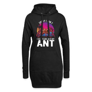 Ameisen Ameisenfarm Ameisenhaufen Feuerameisen - Hoodie-Kleid - Schwarz - Vorne