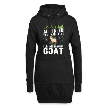Chèvres Cadeau Chèvre Hôte Chèvre - Sweat-shirt à capuche long Femme - noir - Devant