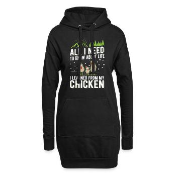 Poulets Élevage de poulets Éleveur de poulet - Sweat-shirt à capuche long Femme - noir - Devant