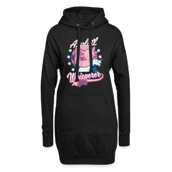 Axolotl Flüsterer Axolotl Whisperer - Hoodie-Kleid - Schwarz - Vorne