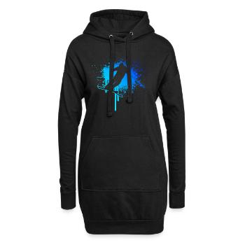 Ski Ski Libre Femmes Slopestyle Hommes Nage Libre Sk - Sweat-shirt à capuche long Femme - noir - Devant