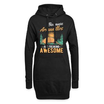 Parce que les tatous sont des tatou géniaux - Sweat-shirt à capuche long Femme - noir - Devant