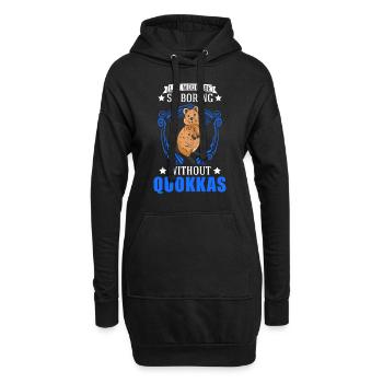 Quokka Gift Kangourou à queue courte - Sweat-shirt à capuche long Femme - noir - Devant