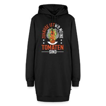 Zuhause ist wo meine Tomaten sind Tomatenzüchter - Hoodie-Kleid - Schwarz - Vorne