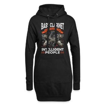 Clarinette basse cadeau Clarinettiste basse - Sweat-shirt à capuche long Femme - noir - Devant