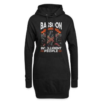 Instrument de basson pour les gens intelligents Bassoniste - Sweat-shirt à capuche long Femme - noir - Devant