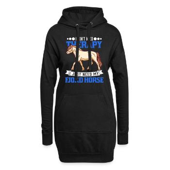 Fjord Horse Therapy Cheval norvégien Cheval de fjord - Sweat-shirt à capuche long Femme - noir - Devant