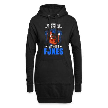 La vie serait tellement ennuyeuse sans Foxes Fuchs - Sweat-shirt à capuche long Femme - noir - Devant