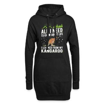 Kangourou Australie Kangourou australien - Sweat-shirt à capuche long Femme - noir - Devant