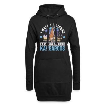 Kangourou australien Kangourou australien - Sweat-shirt à capuche long Femme - noir - Devant