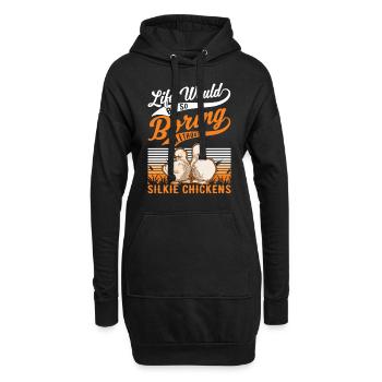 Silk Chicken Cadeau Silkie Chicken Silkie Chicken - Sweat-shirt à capuche long Femme - noir - Devant