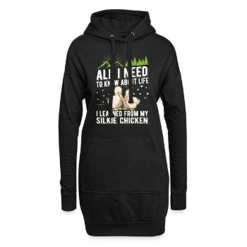 Silk Chicken Cadeau Silkie Chicken Silkie Chicken - Sweat-shirt à capuche long Femme - noir - Devant