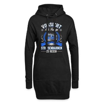 Straßenbahn Geschenk Straßenbahnfahrer Tram S-Bahn - Hoodie-Kleid - Schwarz - Vorne