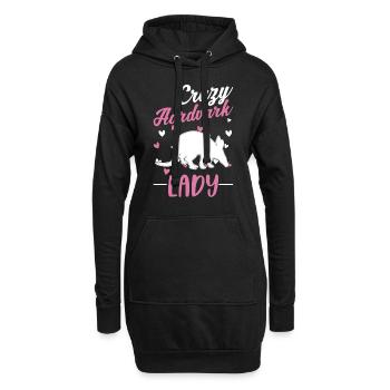 Crazy Aardvark dame Aardvark fille - Sweat-shirt à capuche long Femme - noir - Devant