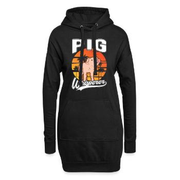Pigs Whisperer Cadeau Farmer Pig - Sweat-shirt à capuche long Femme - noir - Devant
