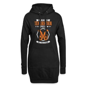 Tenorhorn Tenorhornist Tenorhornspieler - Hoodie-Kleid - Schwarz - Vorne
