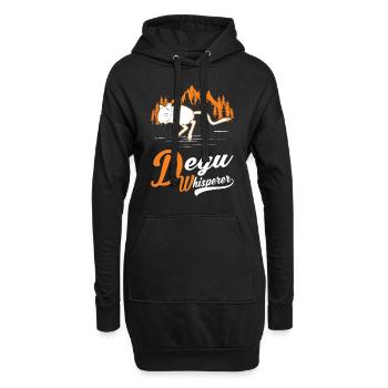 Degu Flüsterer Walddegu - Hoodie-Kleid - Schwarz - Vorne