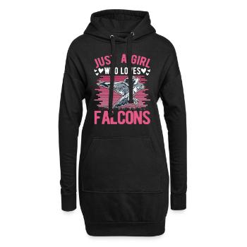 Fauconnerie Fille Fauconnier Fauconnerie Fauconnerie - Sweat-shirt à capuche long Femme - noir - Devant