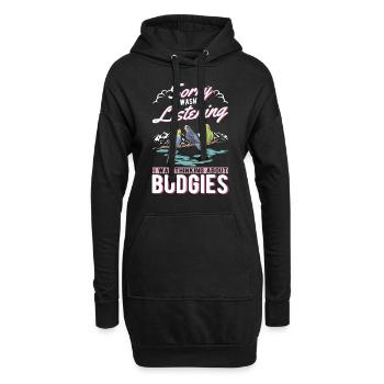 Perruche Cadeau Welli - Sweat-shirt à capuche long Femme - noir - Devant