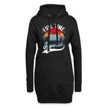 Vollzeit Aquarist Aquaristik Aquarium - Hoodie-Kleid - Schwarz - Vorne