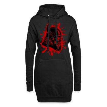 Guerrier viking Head Viking - Sweat-shirt à capuche long Femme - noir - Devant