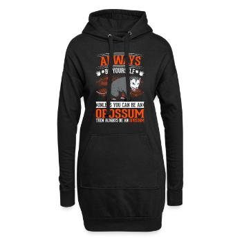 Opossum Cadeau Marsupial Opossum - Sweat-shirt à capuche long Femme - noir - Devant