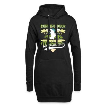 Running Duck Whisperer Running Duck - Sweat-shirt à capuche long Femme - noir - Devant