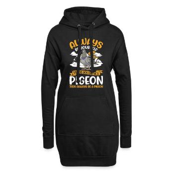 Pigeon Cadeau Pigeon Fancier Pigeon Voyageur - Sweat-shirt à capuche long Femme - noir - Devant