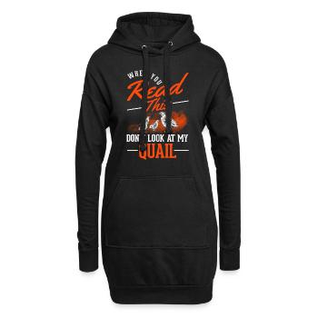 Warnung Wachtel Wachtelzucht Wachtelzüchter - Hoodie-Kleid - Schwarz - Vorne