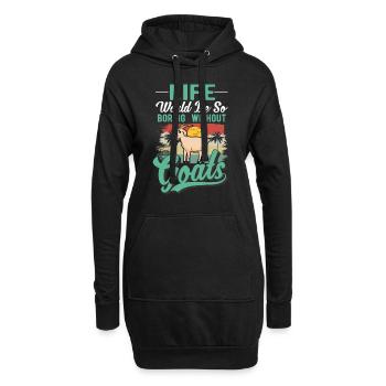 Chèvres Cadeau Chèvre Hôte Chèvre - Sweat-shirt à capuche long Femme - noir - Devant