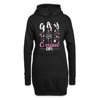 Clarinette Clarinette Clarinette Clarinettiste - Sweat-shirt à capuche long Femme - noir - Devant