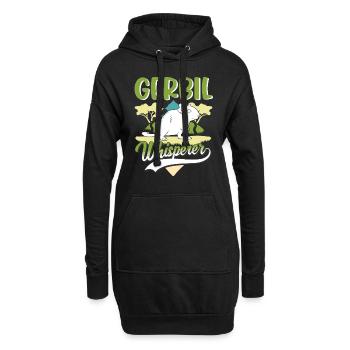 Gerbil Flüsterer Rennratte Geschenk Rennmaus - Hoodie-Kleid - Schwarz - Vorne