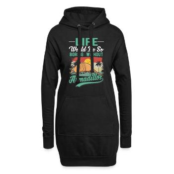 Cadeau de tatou Maître à l’omet - Sweat-shirt à capuche long Femme - noir - Devant