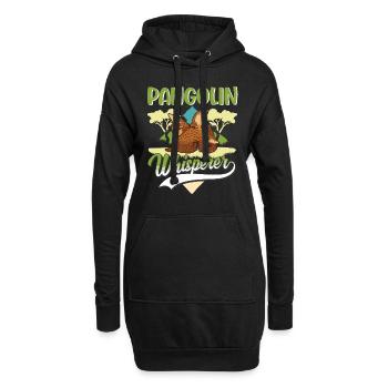 Pangolin Flüsterer Schuppentier - Hoodie-Kleid - Schwarz - Vorne