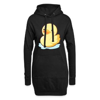 Canard en caoutchouc jaune canard en caoutchouc - Sweat-shirt à capuche long Femme - noir - Devant