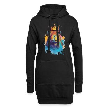 Capybara avec capybara couronne - Sweat-shirt à capuche long Femme - noir - Devant