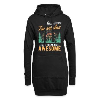 Because Tarantulas are freaking awesome Tarantel - Hoodie-Kleid - Schwarz - Vorne
