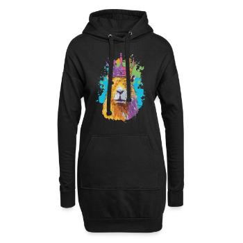 Capybara avec capybara couronne - Sweat-shirt à capuche long Femme - noir - Devant