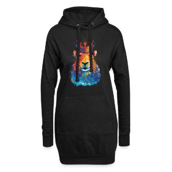 Capybara avec capybara couronne - Sweat-shirt à capuche long Femme - noir - Devant