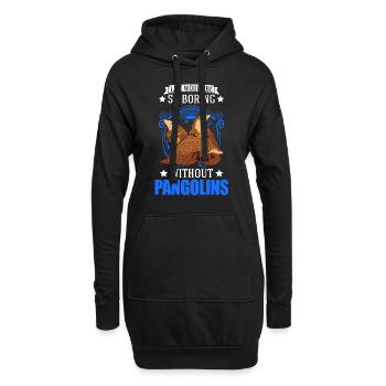 Pangolin Geschenk Schuppentier - Hoodie-Kleid - Schwarz - Vorne