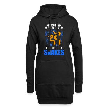 Schlangen Besitzer Schlangenliebhaber - Hoodie-Kleid - Schwarz - Vorne