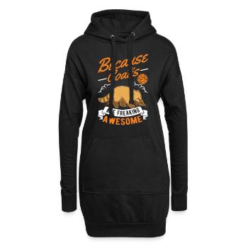Coati Cadeau Malle Ours Coati - Sweat-shirt à capuche long Femme - noir - Devant