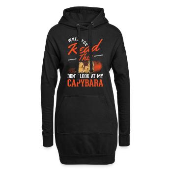 Capybara Cadeau Capibara Capybara - Sweat-shirt à capuche long Femme - noir - Devant