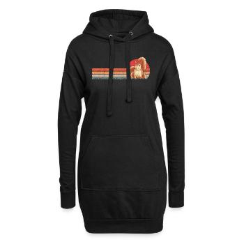 Eichhörnchen Retro Squirrel - Hoodie-Kleid - Schwarz - Vorne