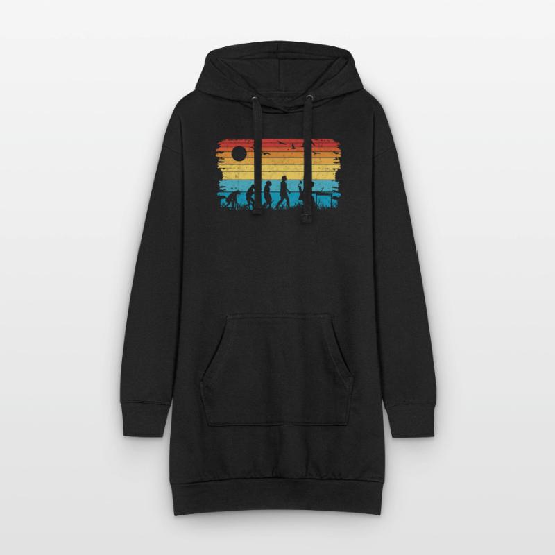 Informaticien Programmeur Evolution Nerd Sweat-shirt à capuche long Femme