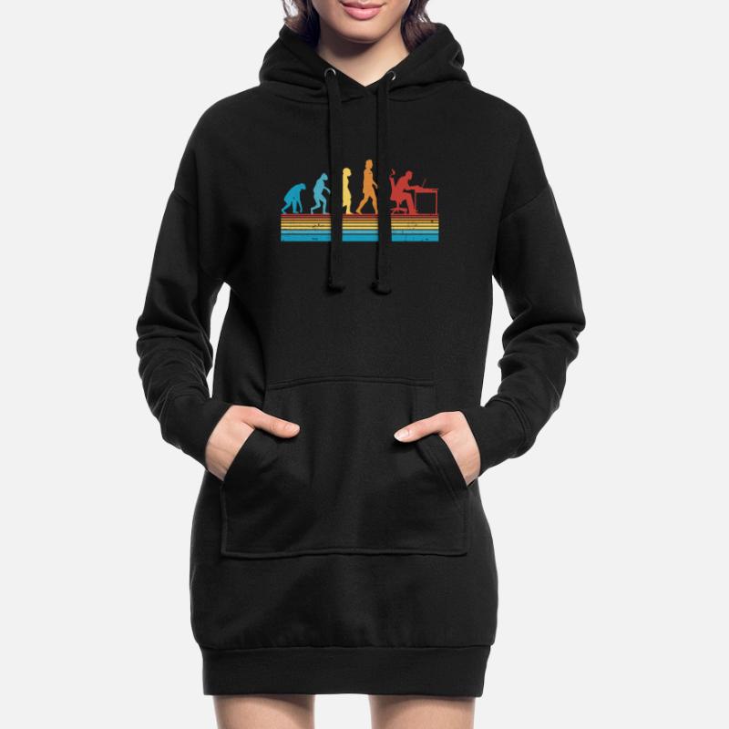 Informaticien Programmeur Evolution Nerd Sweat-shirt à capuche long Femme