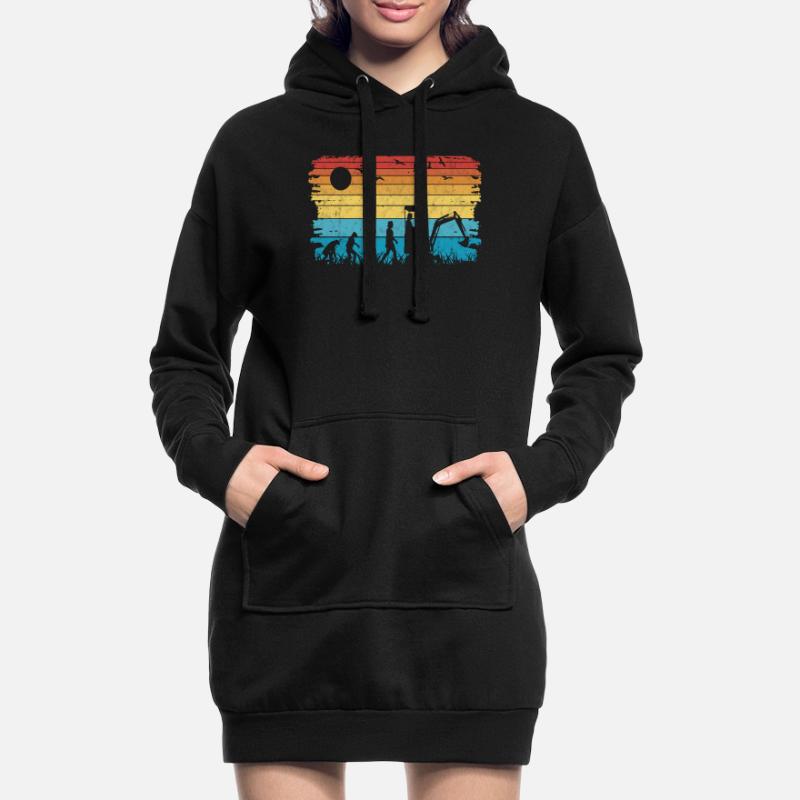 Bagger Evolution Baggerführer Baggerfahrer Hoodie-Kleid