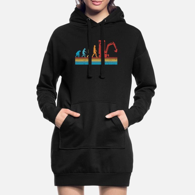 Bagger Evolution Baggerführer Baggerfahrer Hoodie-Kleid