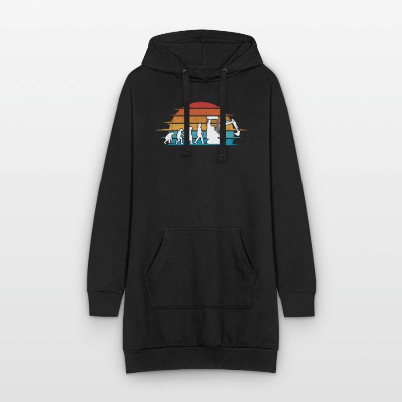 Bagger Evolution Baggerführer Baggerfahrer Hoodie-Kleid